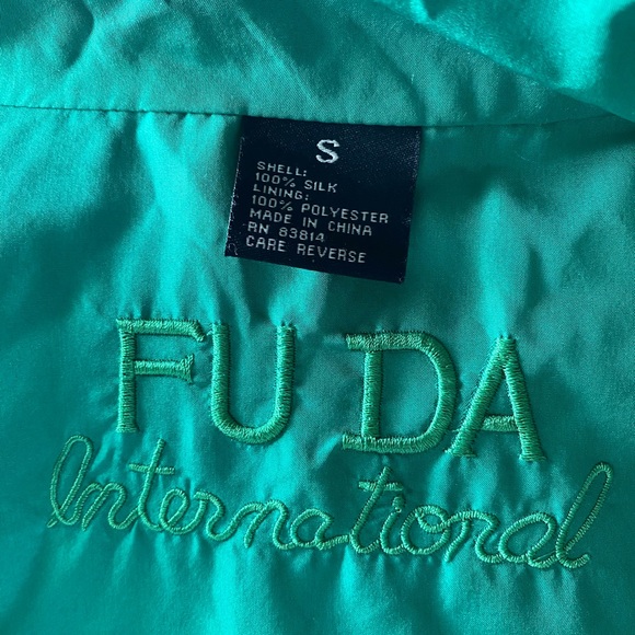 100% Silk Vintage Green Track Suit - Picture 5 of 8